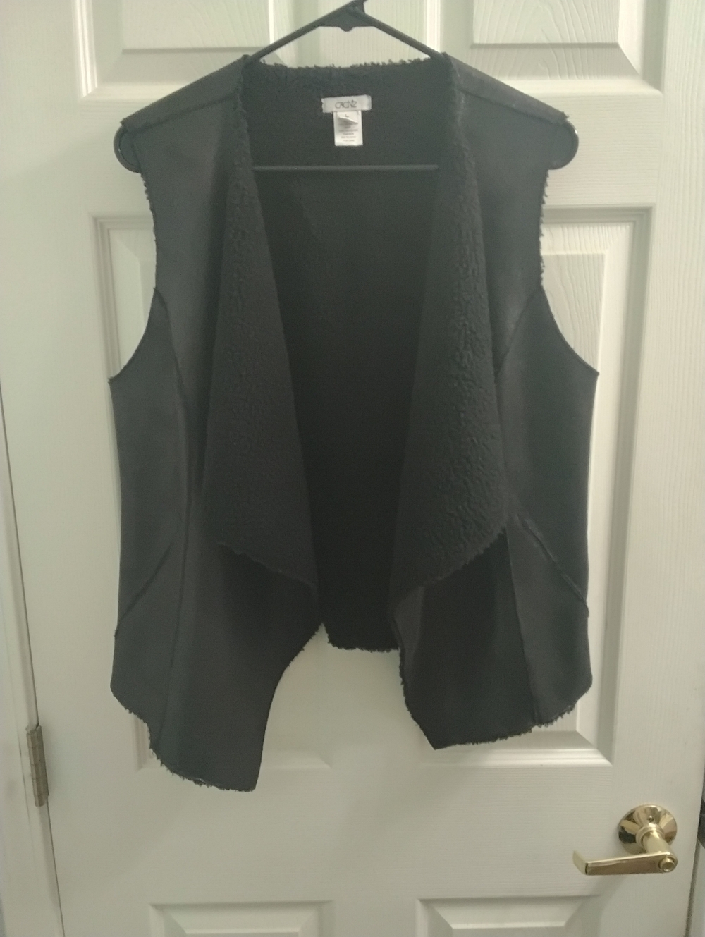 Vintage Y2K Cache Faux Shearling Vest